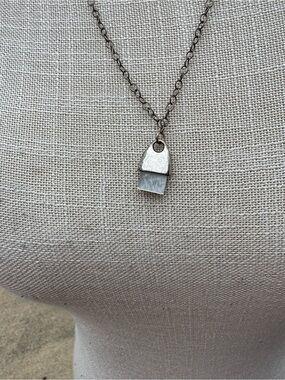 Delicate Silver Padlock Charm Necklace - Women Jewelry